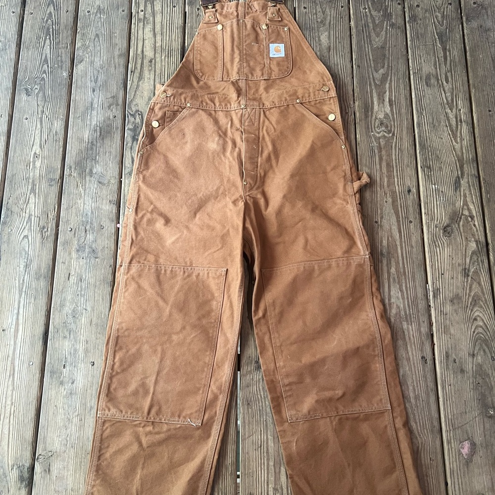 Carhartt Brown Duck Canvas Bib Overalls